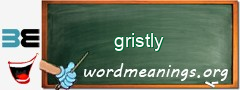 WordMeaning blackboard for gristly